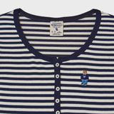  Áo Thun WHOAU [Nữ] - Steve Ribbed Henry Neck - WHRAG2452F 