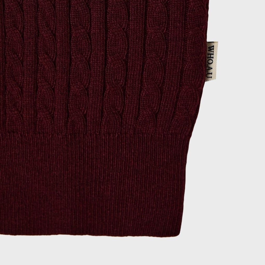  Áo Cardigan WHOAU [Nữ] - Steve High Gauge Wool Cable - WHCKG4912F 