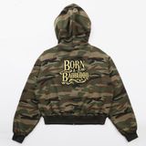  Áo Khoác [Unisex] Badblood - [w-hde24-027] Camo Hooded ZipUp Military 