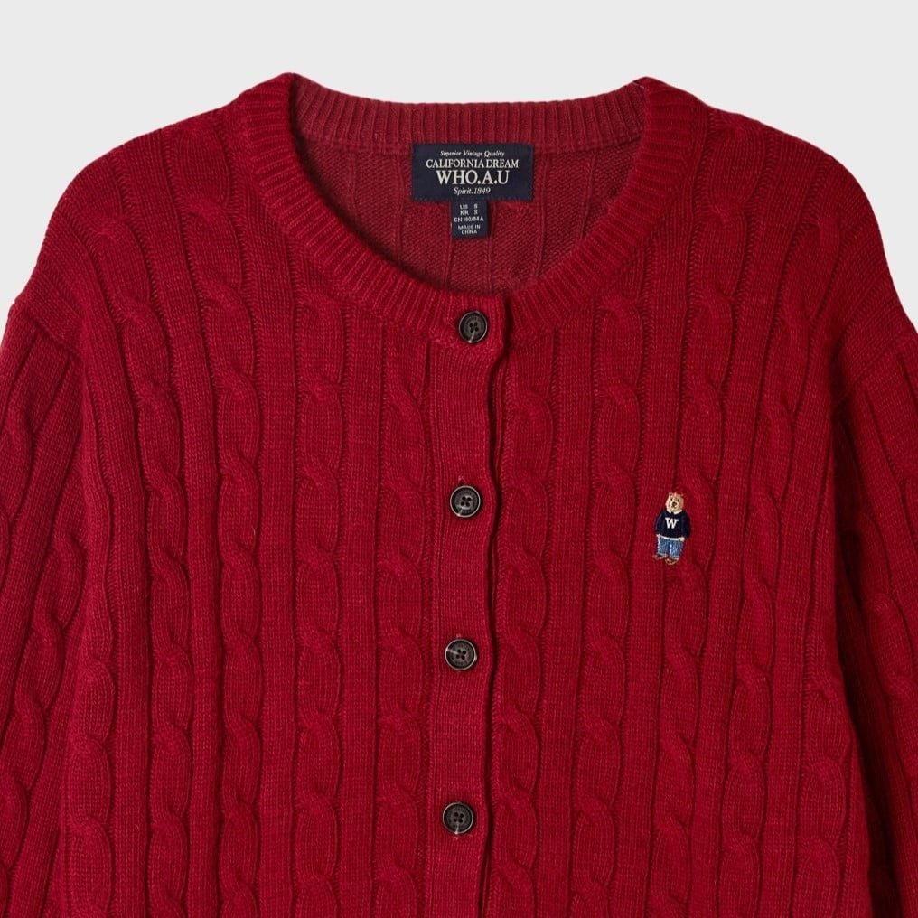  Áo Cardigan WHOAU [Nữ] - Steve Cable Cardigan - WHCKG4911F 