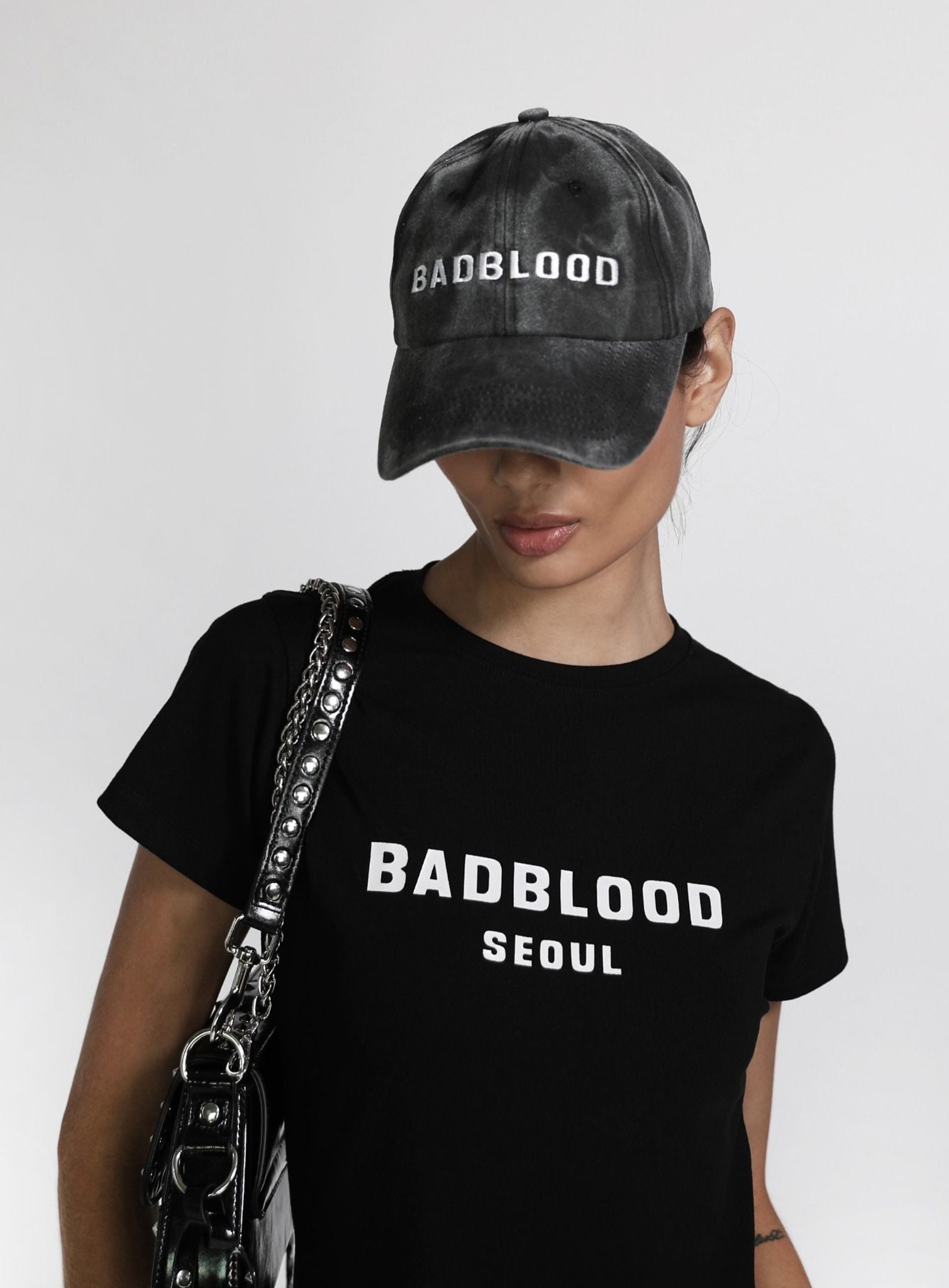  Nón Badblood - [w-hat23-002] Vintage Logo Ball Cap Charcoal 
