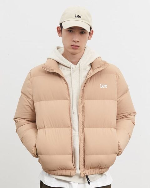 Nón Lee [Unisex] - Small Twitch Logo Cotton Curve Ball Cap Beige - LE2501CA01BE