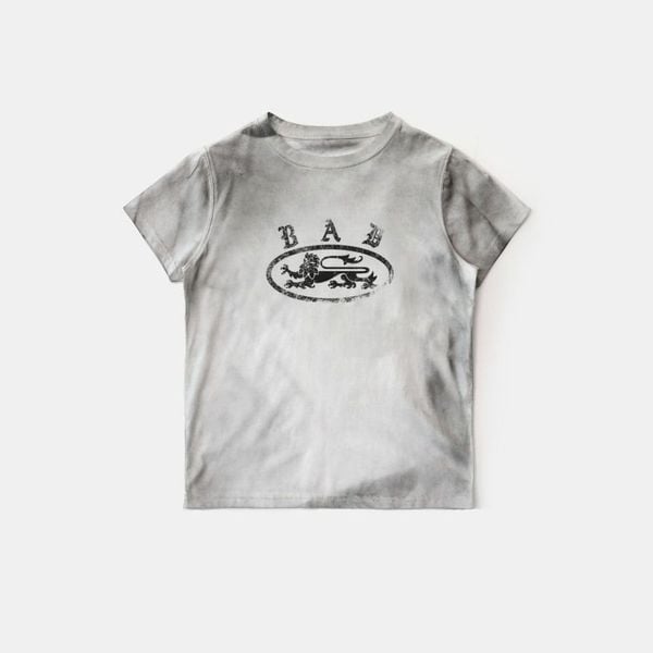 Áo Thun [Unisex] Badblood - [w-tee25-043] Crack Print T-shirt - White