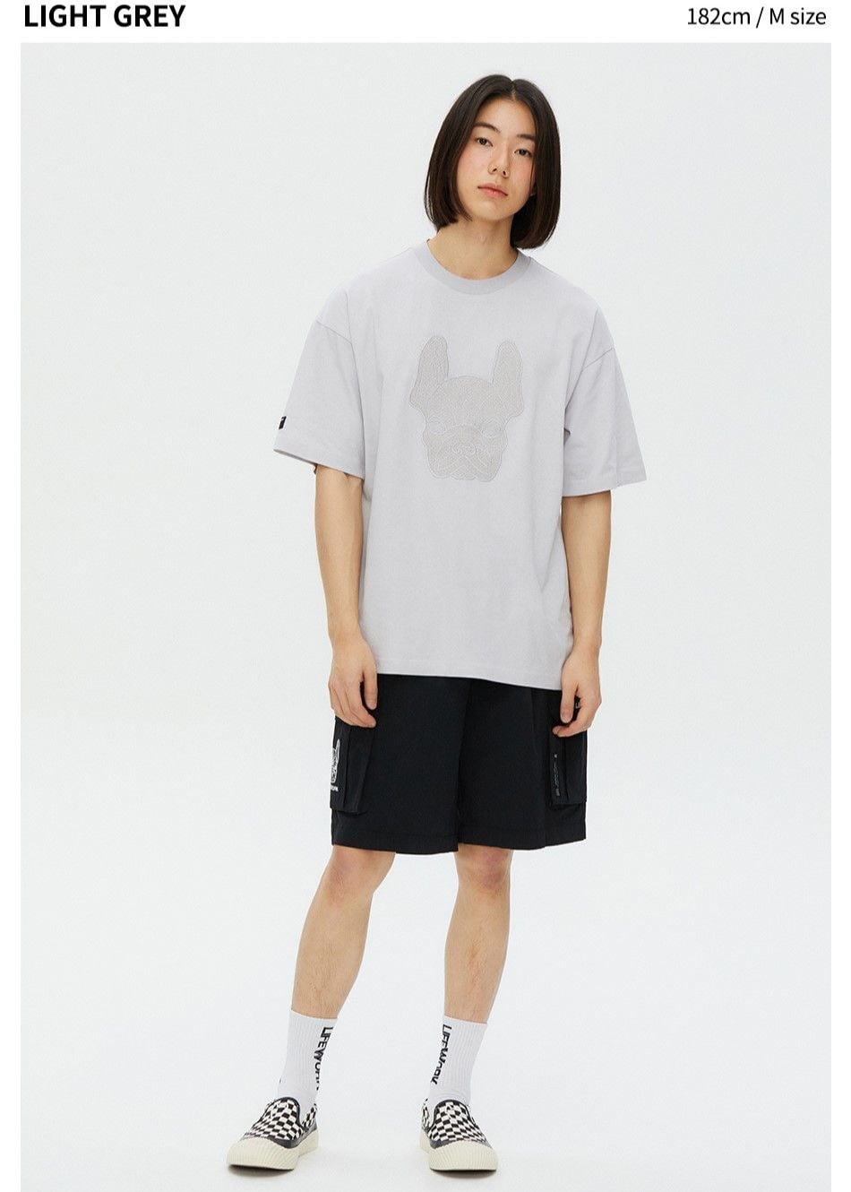  Áo thun Life Work [Unisex] - Laceradock Applique Short Sleeve T-Shirt - LW232TS125 