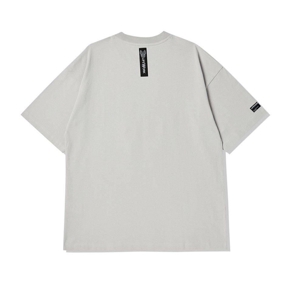  Áo thun Life Work [Unisex] - Laceradock Applique Short Sleeve T-Shirt - LW232TS125 