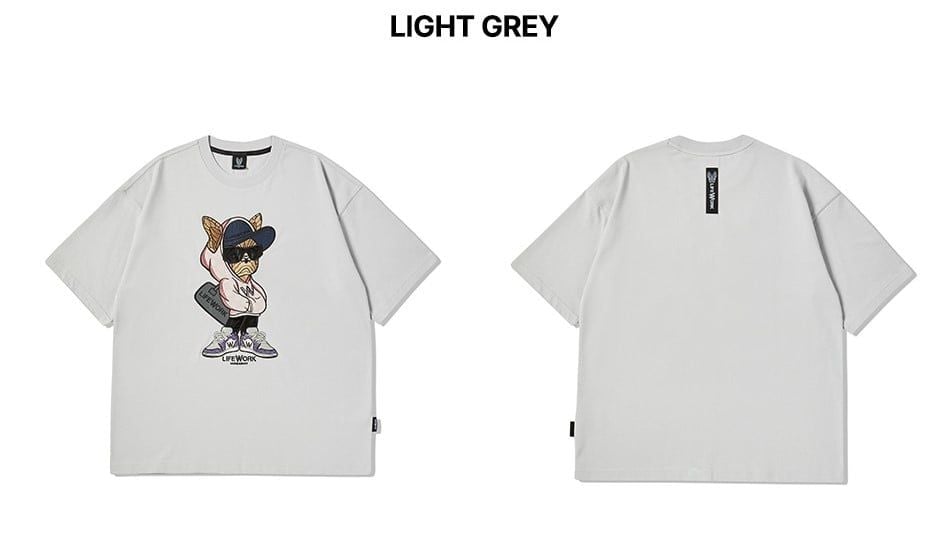  Áo thun Life Work [Unisex] - Duffle Bag Hipdog Applique Short Sleeve T-Shirt - LW252TS428 