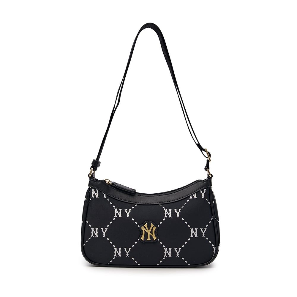  Túi Xách MLB Korea - Dia Mono JQD Mini Hobo Bag New York Yankees Black - 7ACRMD15N-50BKS 