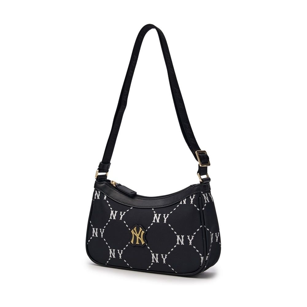  Túi Xách MLB Korea - Dia Mono JQD Mini Hobo Bag New York Yankees Black - 7ACRMD15N-50BKS 
