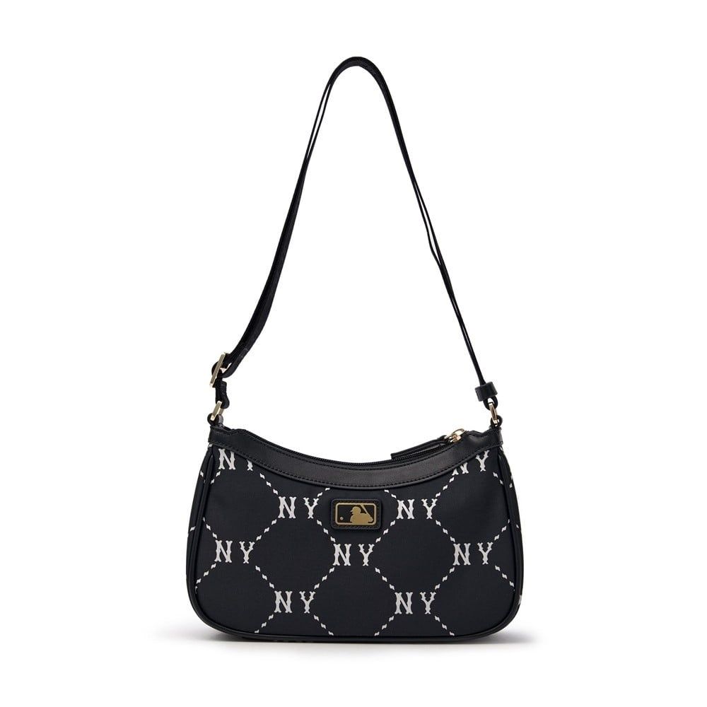  Túi Xách MLB Korea - Dia Mono JQD Mini Hobo Bag New York Yankees Black - 7ACRMD15N-50BKS 