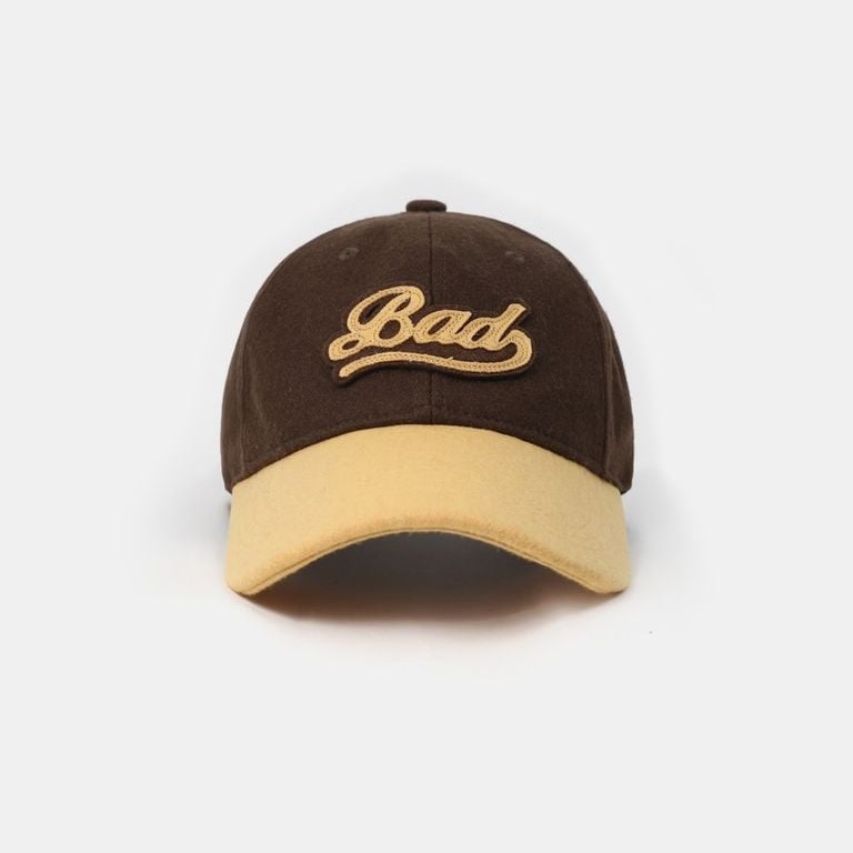 ◆BADBLOOD◆ Contrast Wool Ball Cap Chocolate w-hat24-062 Nón Badblood [Unisex] - [w-hat24-062] Contrast Wool Ball Cap