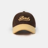  Nón Badblood [Unisex] - [w-hat24-062] Contrast Wool Ball Cap Chocolate 