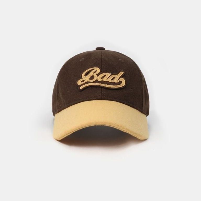 ◆BADBLOOD◆ Contrast Wool Ball Cap Chocolate w-hat24-062 Nón Badblood [Unisex] - [w-hat24-062] Contrast Wool Ball Cap