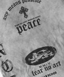  Áo Thun [Unisex] Badblood - [w-tee25-149] PEACE NOT WAR Dusty White 