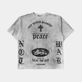  Áo Thun [Unisex] Badblood - [w-tee25-149] PEACE NOT WAR Dusty White 