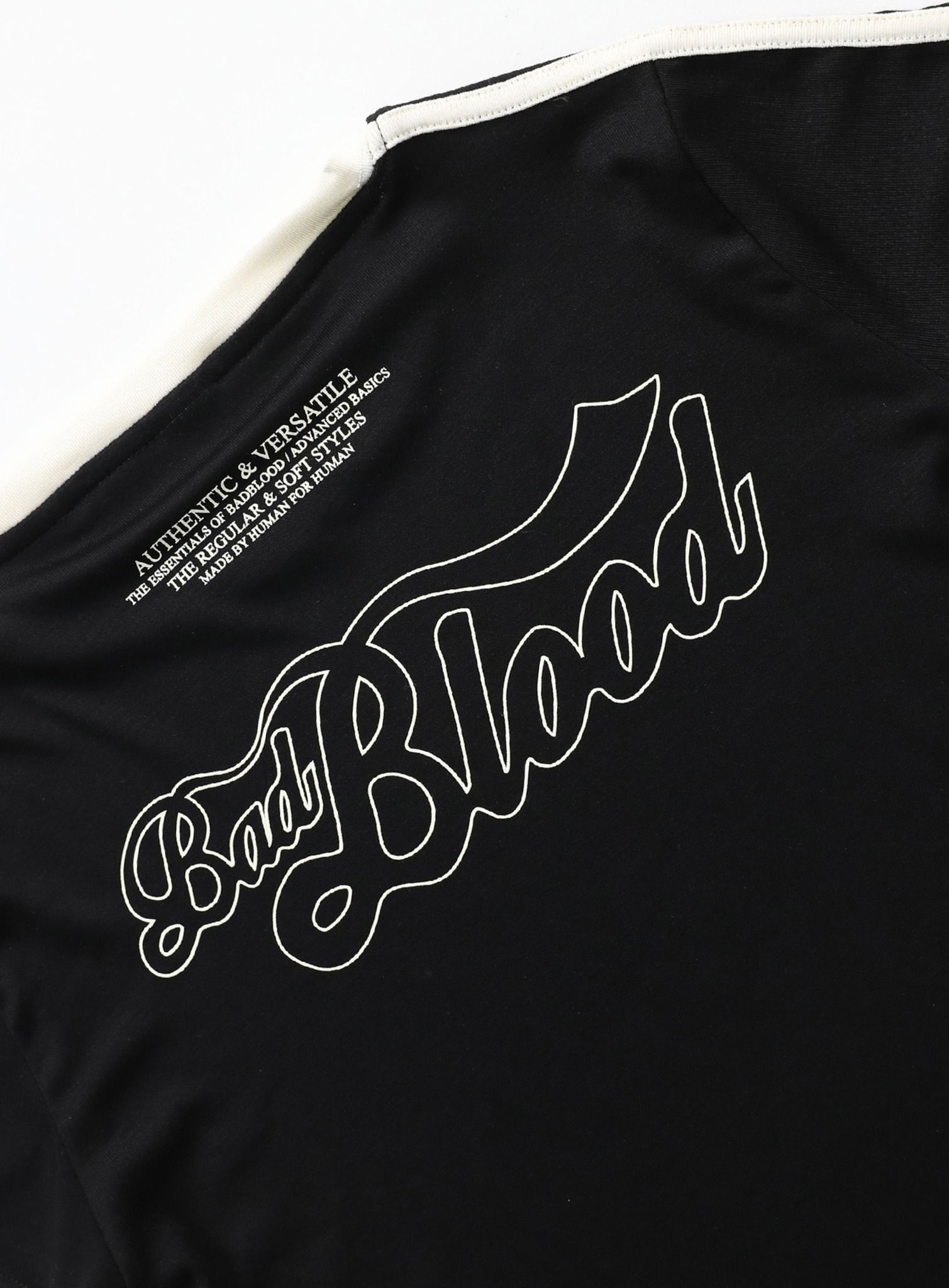  Áo Thun [Unisex] Badblood - [w-tee24-049] Vintage Logo Slim T-Shirt Black 