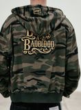  Áo Khoác [Unisex] Badblood - [w-hde24-027] Camo Hooded ZipUp Military 