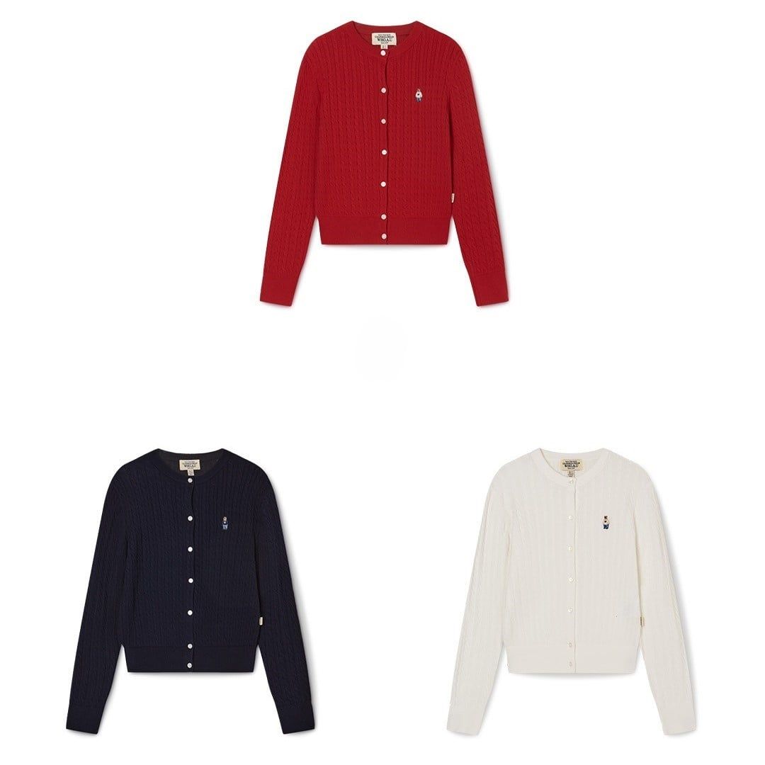  Áo Cardigan WHOAU [Nữ] - Steve High Gauge Wool Cable - WHCKG2325F 