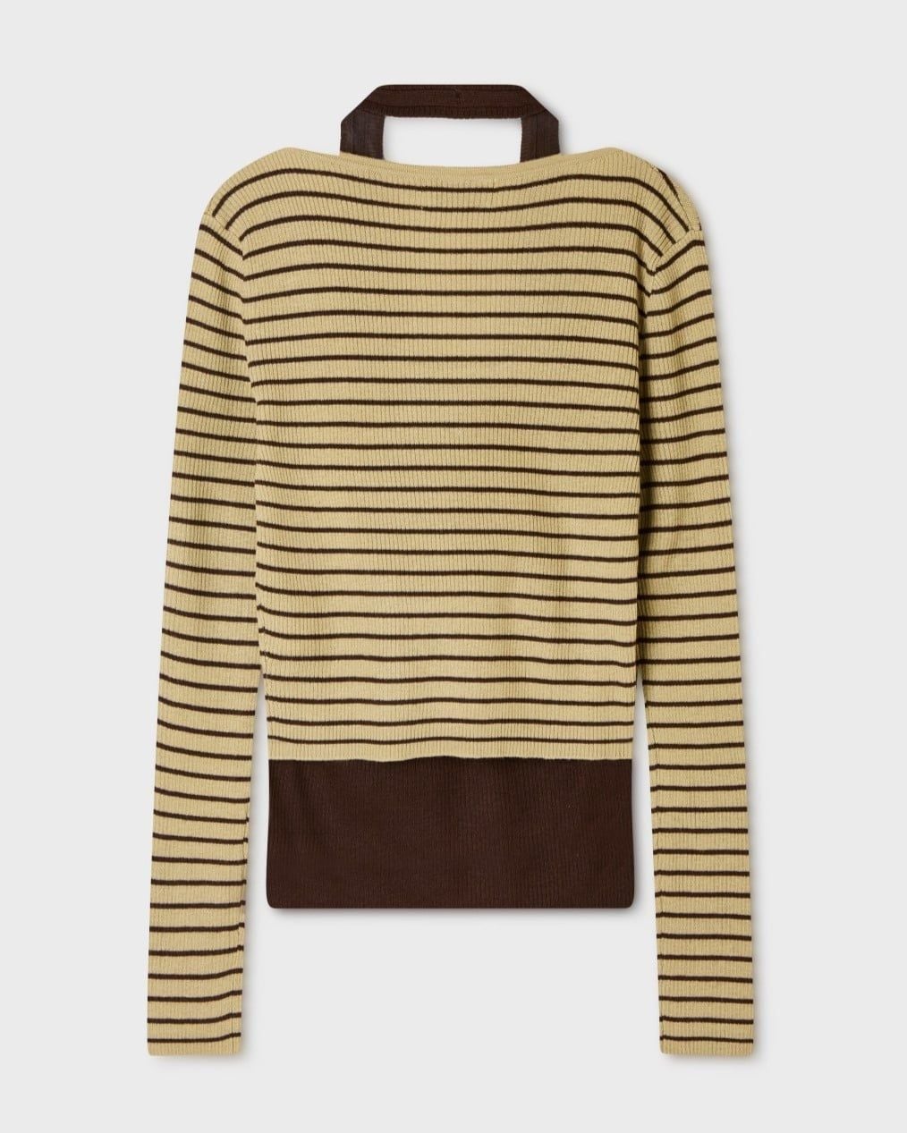  Áo Thun Cổ Yếm WHOAU [Nữ] - Halterneck Layered Pullover - WHKAG4851F 