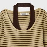  Áo Thun Cổ Yếm WHOAU [Nữ] - Halterneck Layered Pullover - WHKAG4851F 