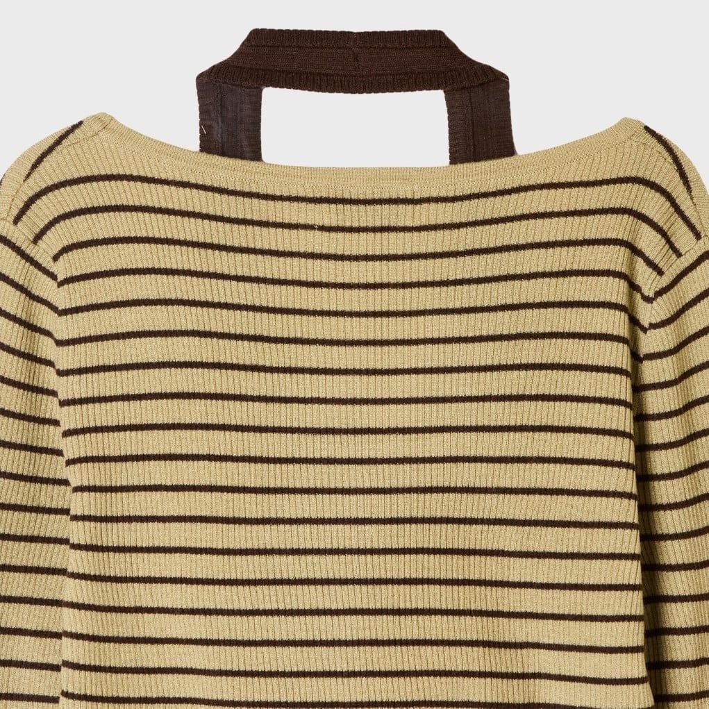  Áo Thun Cổ Yếm WHOAU [Nữ] - Halterneck Layered Pullover - WHKAG4851F 