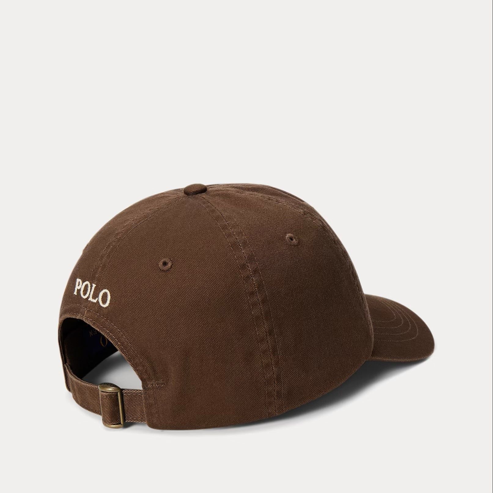  Nón Polo Ralph Lauren - [Unisex] Cotton Chino White Logo Brown 