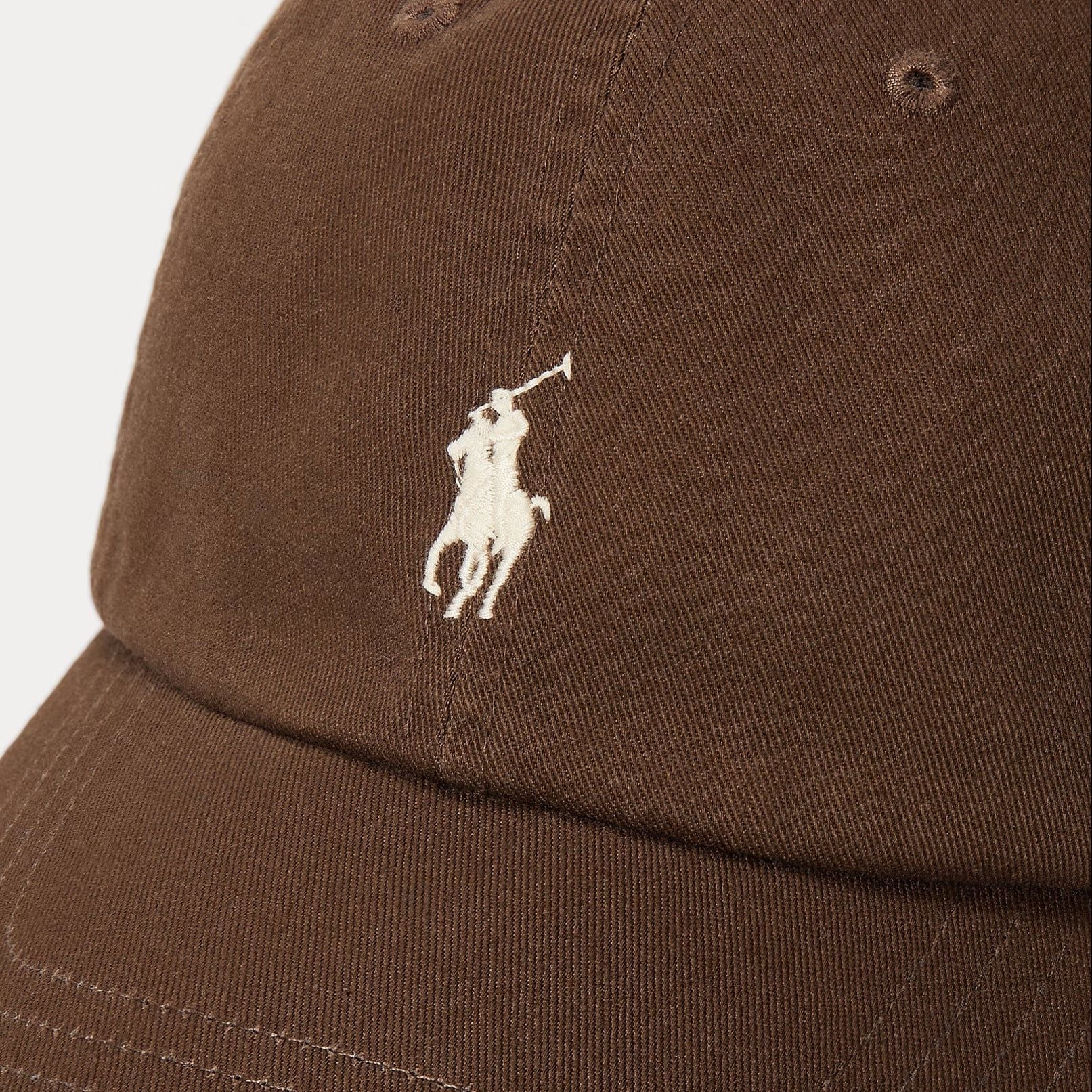  Nón Polo Ralph Lauren - [Unisex] Cotton Chino White Logo Brown 
