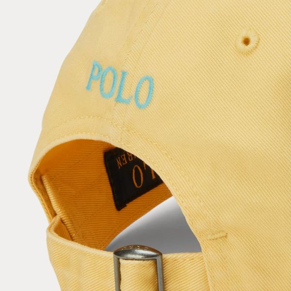  Nón Polo Ralph Lauren - [Unisex] Cotton Chino White Logo Indigo 