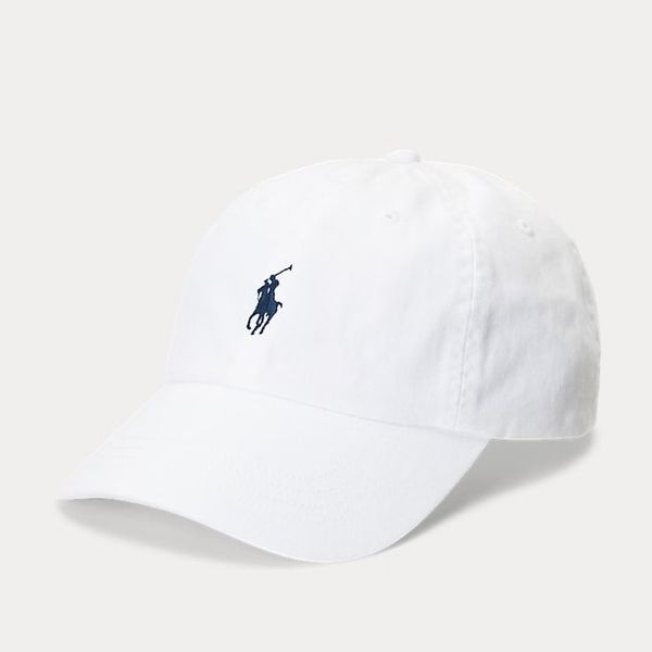 Nón Polo Ralph Lauren - [Unisex] Cotton Chino Navy Logo White