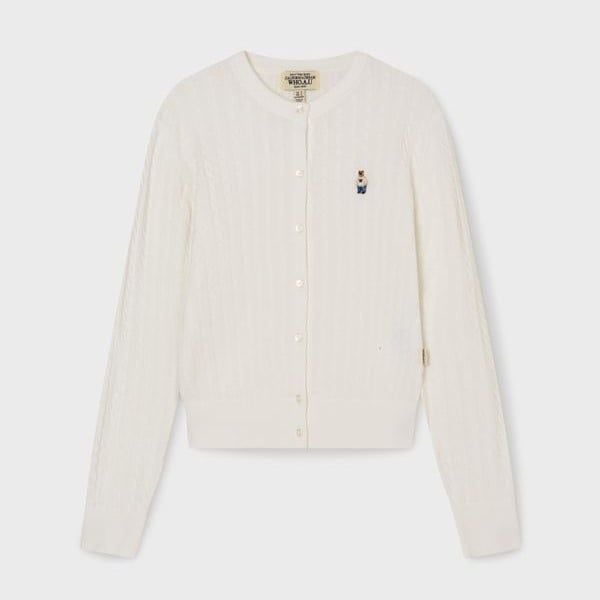 Áo Cardigan WHOAU [Nữ] - Steve High Gauge Wool Cable - WHCKG2325F