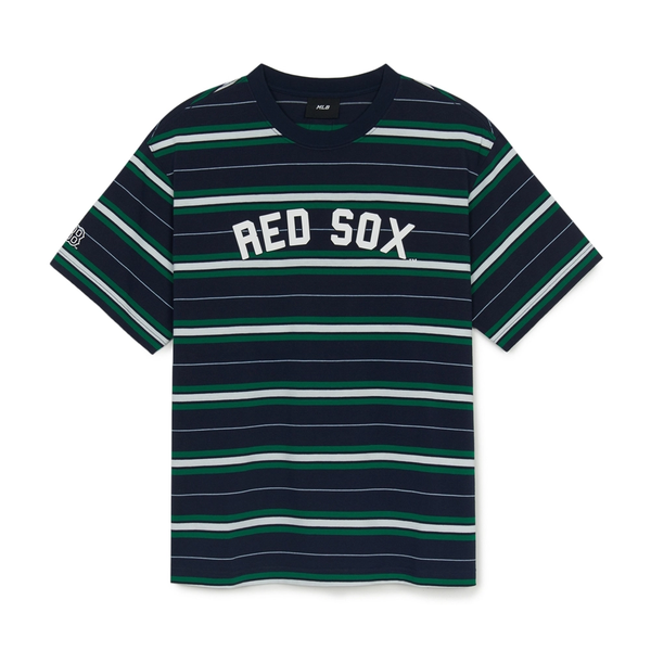 Áo thun MLB [Unisex] Varsity Stripe Overfit Boston - 3ATSV0353-43NYS