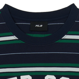  Áo thun MLB [Unisex] Varsity Stripe Overfit Boston Red Sox Navy - 3ATSV0353-43NYS 
