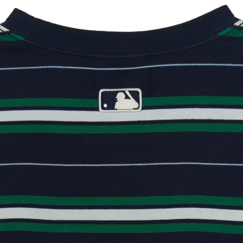  Áo thun MLB [Unisex] Varsity Stripe Overfit Boston Red Sox Navy - 3ATSV0353-43NYS 