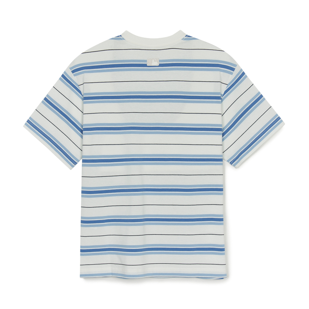  Áo thun MLB [Unisex] Varsity Stripe Overfit NY Yankees Ivory - 3ATSV0353-50IVS 