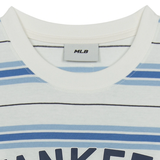  Áo thun MLB [Unisex] Varsity Stripe Overfit NY Yankees Ivory - 3ATSV0353-50IVS 