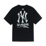  Áo thun MLB [Unisex] Basic Street Logo Overfit New York Yankees Black - 3ATSB5153-50BKS 