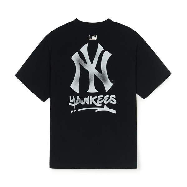 Áo thun MLB [Unisex] Basic Street Logo Overfit New York Yankees Black - 3ATSB5153-50BKS