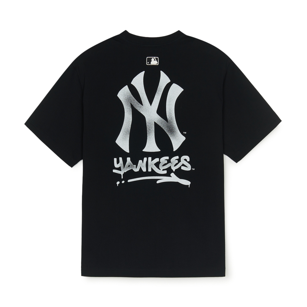 Áo thun MLB [Unisex] Basic Street Logo Overfit New York Yankees Black - 3ATSB5153-50BKS 