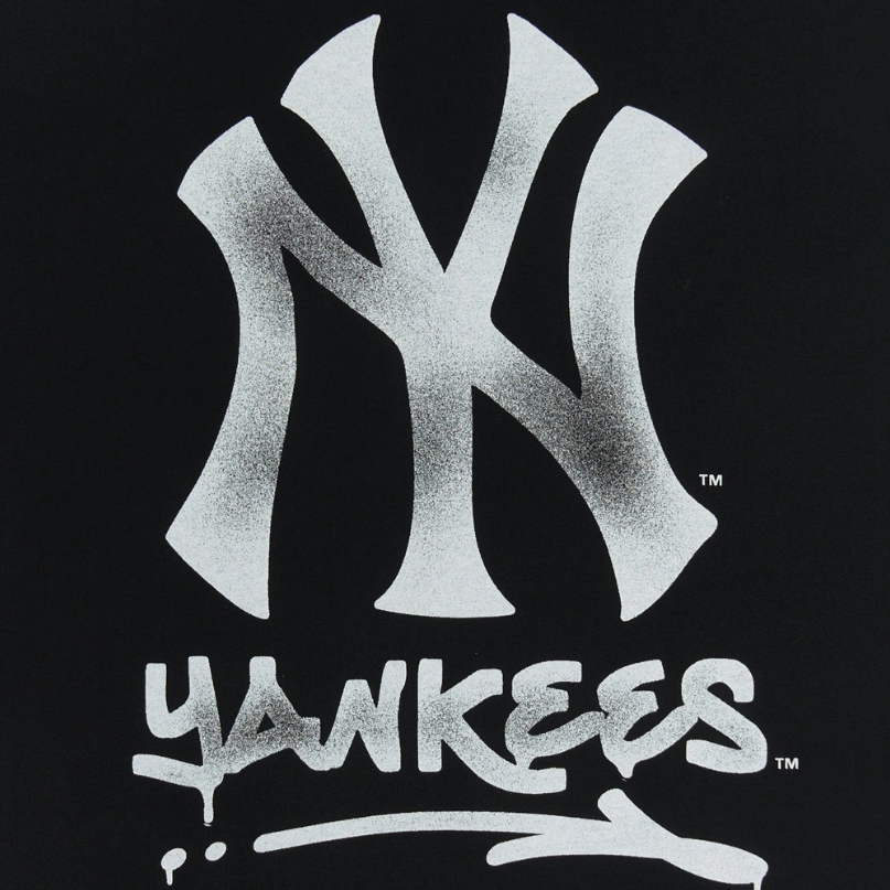  Áo thun MLB [Unisex] Basic Street Logo Overfit New York Yankees Black - 3ATSB5153-50BKS 