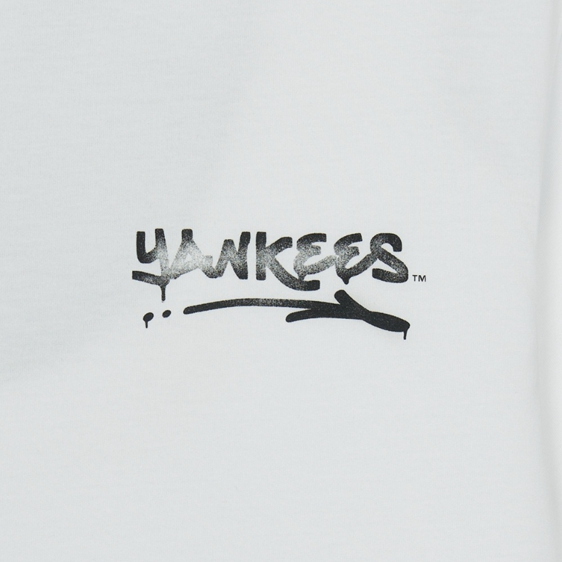  Áo thun MLB [Unisex] Basic Street Logo Overfit New York Yankees White - 3ATSB5153-50WHS 