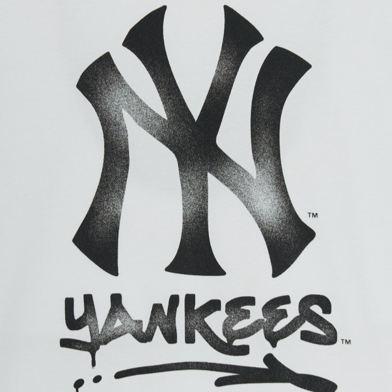  Áo thun MLB [Unisex] Basic Street Logo Overfit New York Yankees White - 3ATSB5153-50WHS 