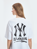  Áo thun MLB [Unisex] Basic Street Logo Overfit New York Yankees White - 3ATSB5153-50WHS 