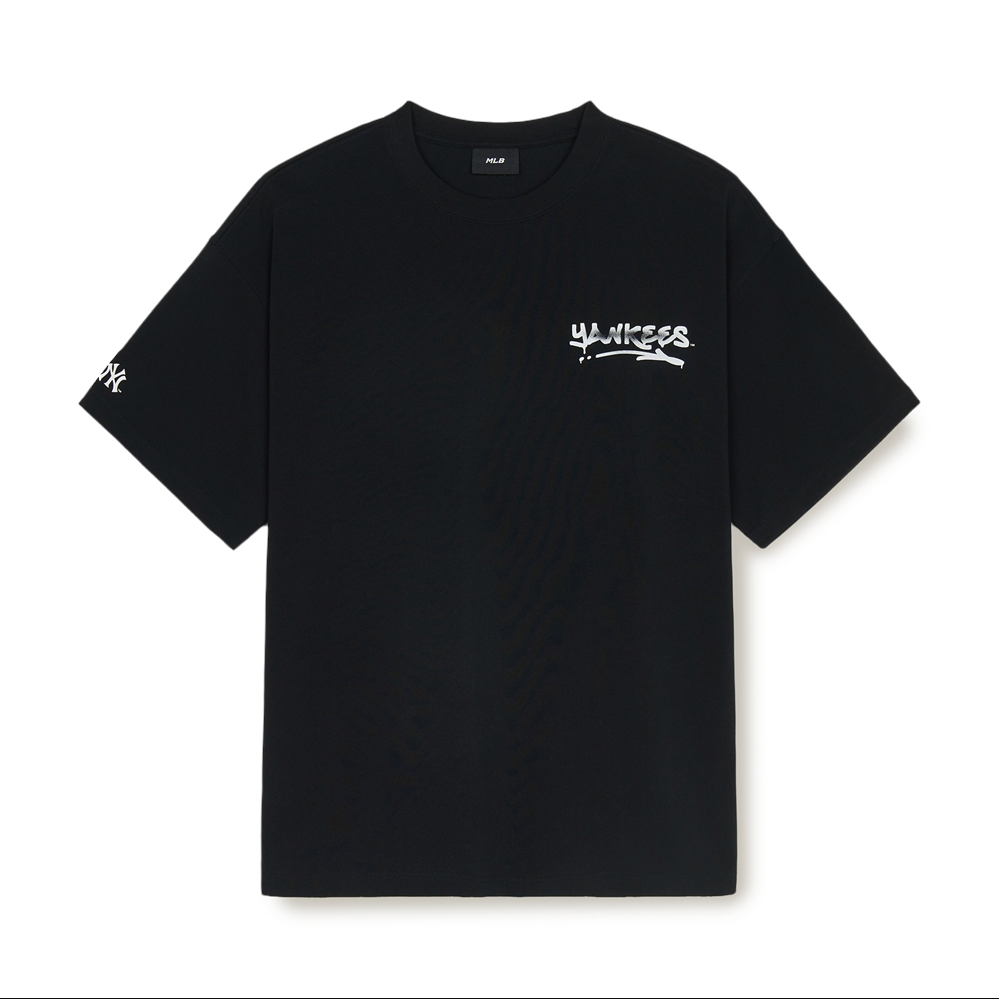  Áo thun MLB [Unisex] Basic Heavyweight Mega Overfit NY Yankees Black - 3ATSB4053-50BKS 