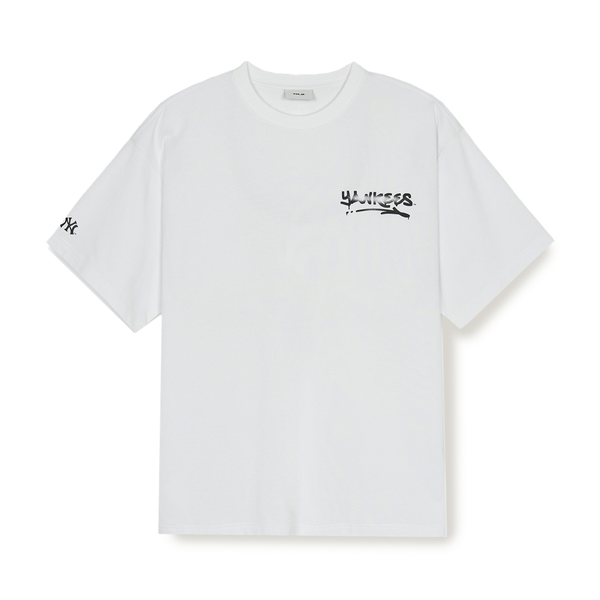 Áo thun MLB [Unisex] Basic Heavyweight Mega Overfit NY Yankees White - 3ATSB4053-50WHS
