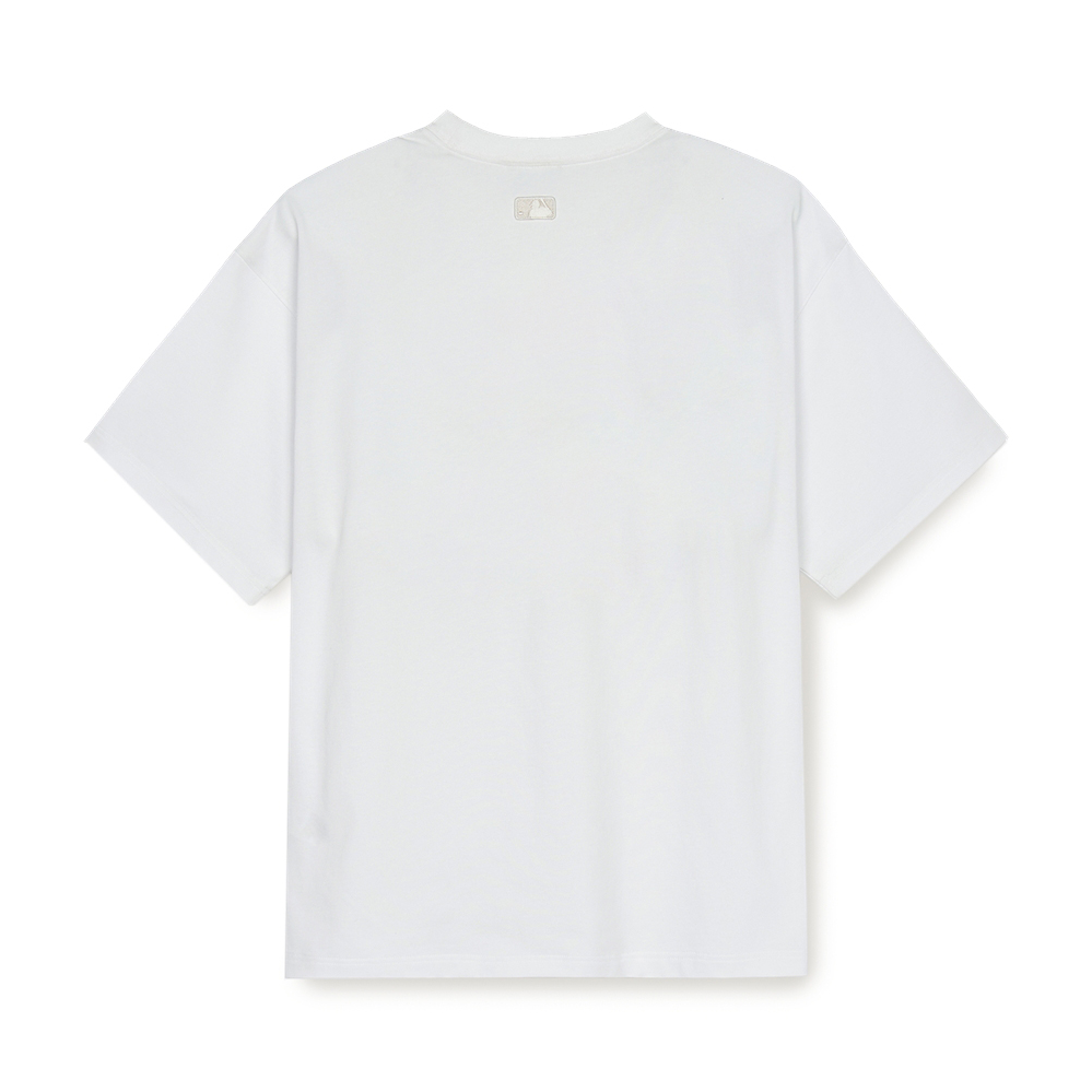  Áo thun MLB [Unisex] Basic Heavyweight Mega Overfit NY Yankees White - 3ATSB4053-50WHS 