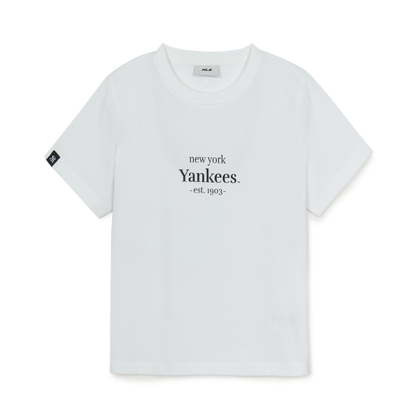  Áo thun MLB [Nữ] Varsity Logo Comfortable NY Yankees Black - 3FTSV0253-50BKS 