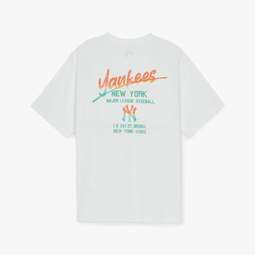  Áo thun MLB [Unisex] Basic Color Letter Megaover NY Yankees - 3ATSB0653-50WHS 
