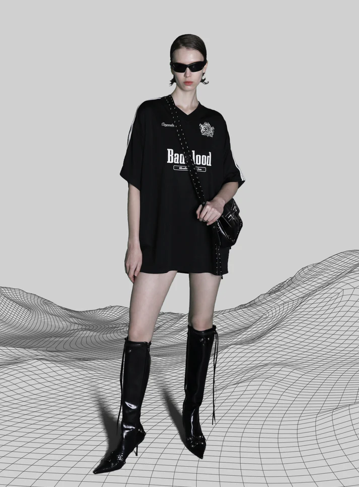  Áo Thun [Unisex] Badblood - [at-tee23-004] Sports Club T-Shirt Black 