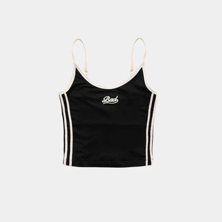  Áo Hai Dây [Nữ] Badblood - [w-tnk24-034] Wendy Spaghetti Strap Tank Top Black 