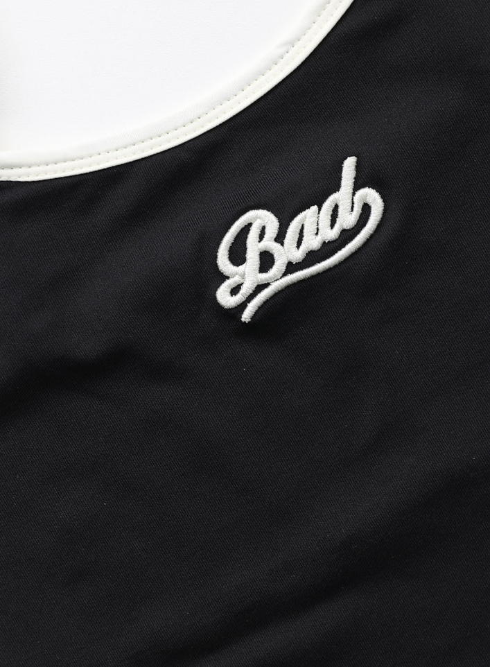  Áo Hai Dây [Nữ] Badblood - [w-tnk24-034] Wendy Spaghetti Strap Tank Top Black 