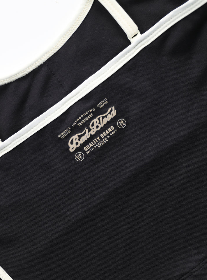  Áo Hai Dây [Nữ] Badblood - [w-tnk24-034] Wendy Spaghetti Strap Tank Top Black 